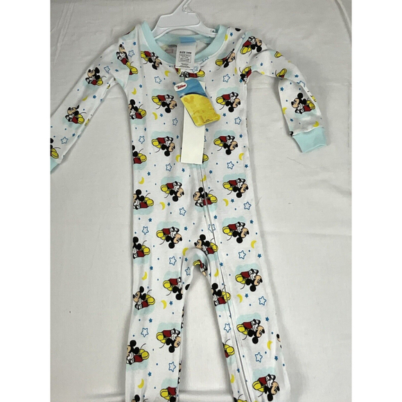 NWT Disney Baby Mickey Mouse SLEEP N PLAY One-piece footed pajamas SZ 24months - Picture 1 of 4